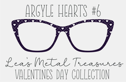 Argyle Hearts 6 Eyewear Frame Toppers COMES WITH MAGNETS