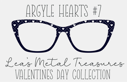 Argyle Hearts 7 Eyewear Frame Toppers COMES WITH MAGNETS