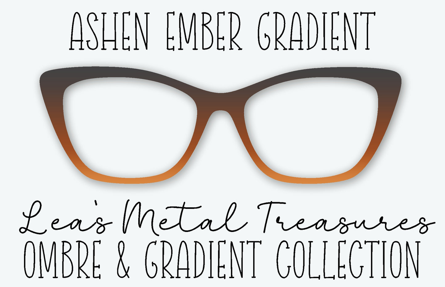 Ashen Ember Gradient Eyewear Frame Toppers