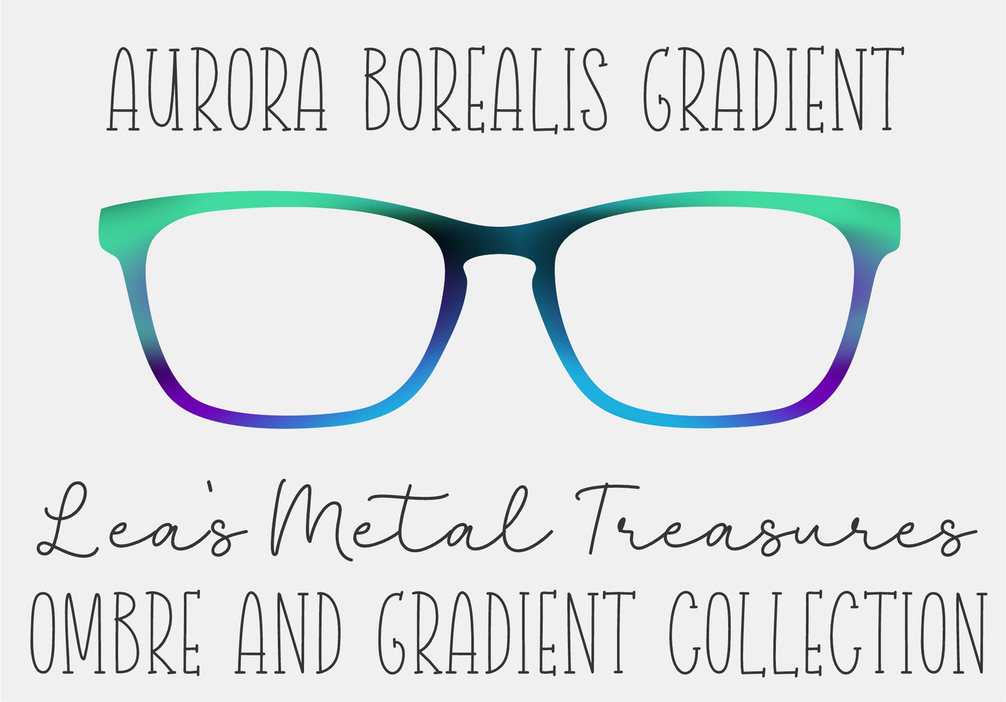 AURORA BOREALIS GRADIENT Eyewear Frame Toppers COMES WITH MAGNETS