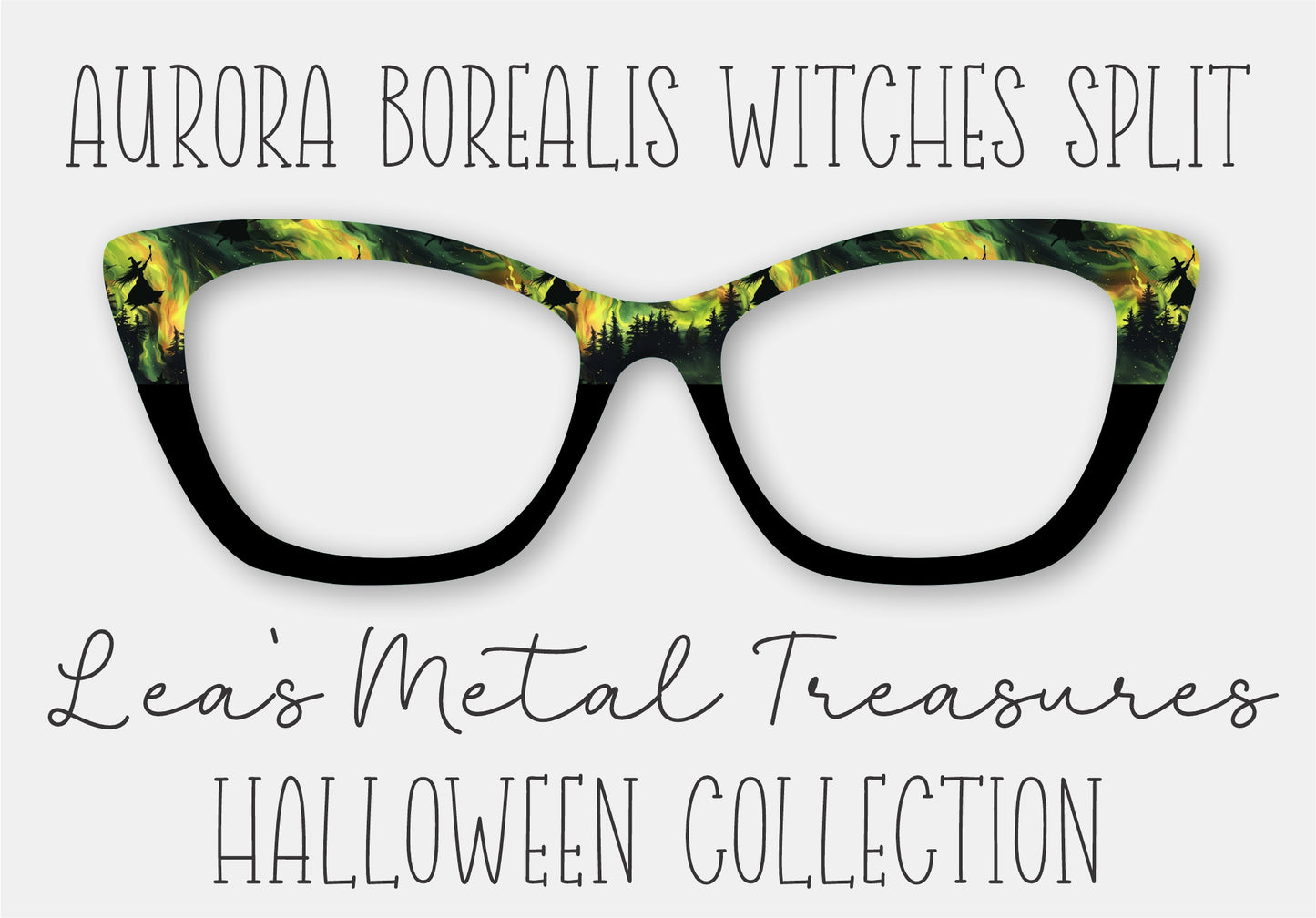 Aurora Borealis Witches Split Eyewear Frame Toppers COMES WITH MAGNETS