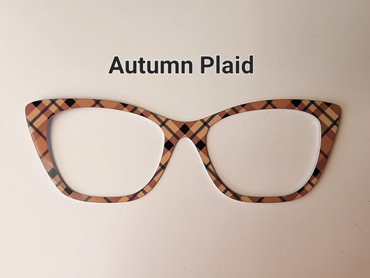 AUTUMN PLAID Eyewear Frame Toppers COMES WITH MAGNETS