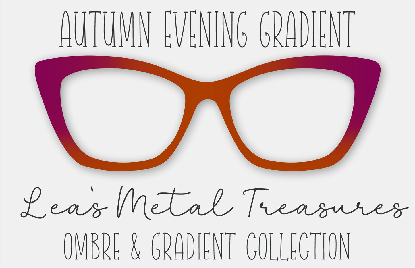 Autumn Evening Gradient Eyewear Frame Toppers COMES WITH MAGNETS