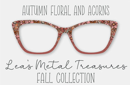 Autumn Floral and Acorns Eyewear Frame Toppers COMES WITH MAGNETS