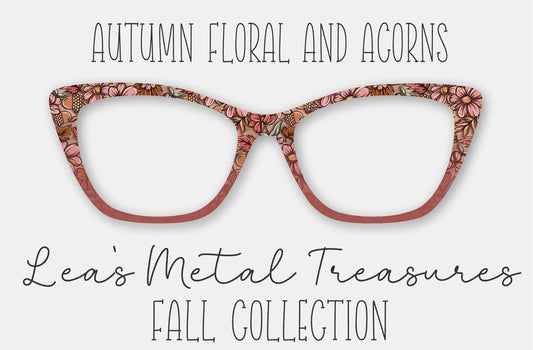 Autumn Floral and Acorns Eyewear Frame Toppers COMES WITH MAGNETS