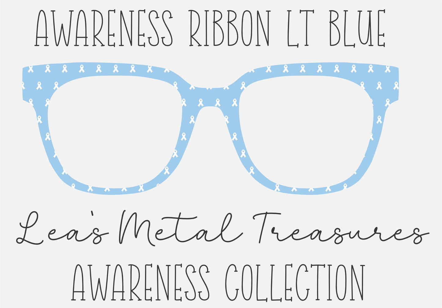 AWARENESS RIBBON LT BLUE Eyewear Frame Toppers COMES WITH MAGNETS