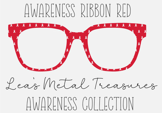 AWARENESS RIBBON RED Eyewear Frame Toppers COMES WITH MAGNETS