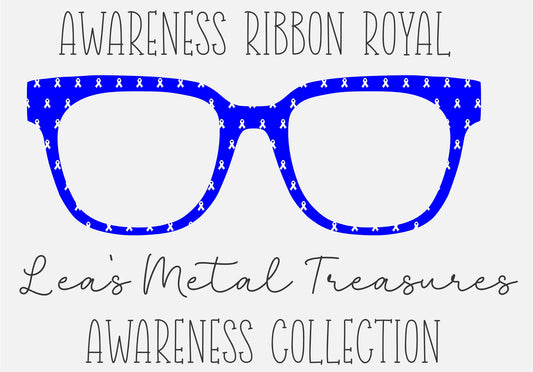 AWARENESS RIBBON ROYAL Eyewear Frame Toppers COMES WITH MAGNETS