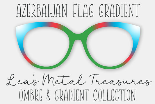 Azerbaijan Flag Gradient Eyewear Frame Toppers