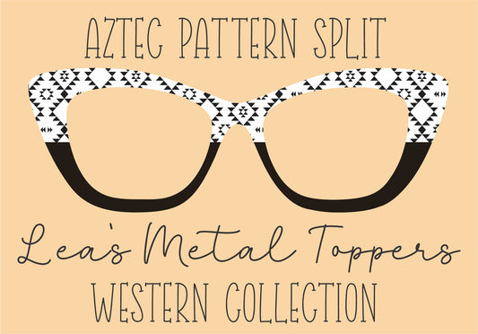 AZTEC PATTERN SPLIT Eyewear Frame Toppers COMES WITH MAGNETS