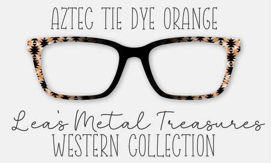 Aztec Tie Dye Orange Eyewear Frame Toppers