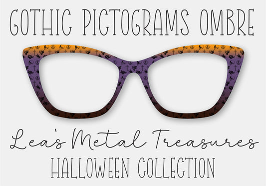 Gothic Pictograms Ombré Eyewear Frame Toppers COMES WITH MAGNETS