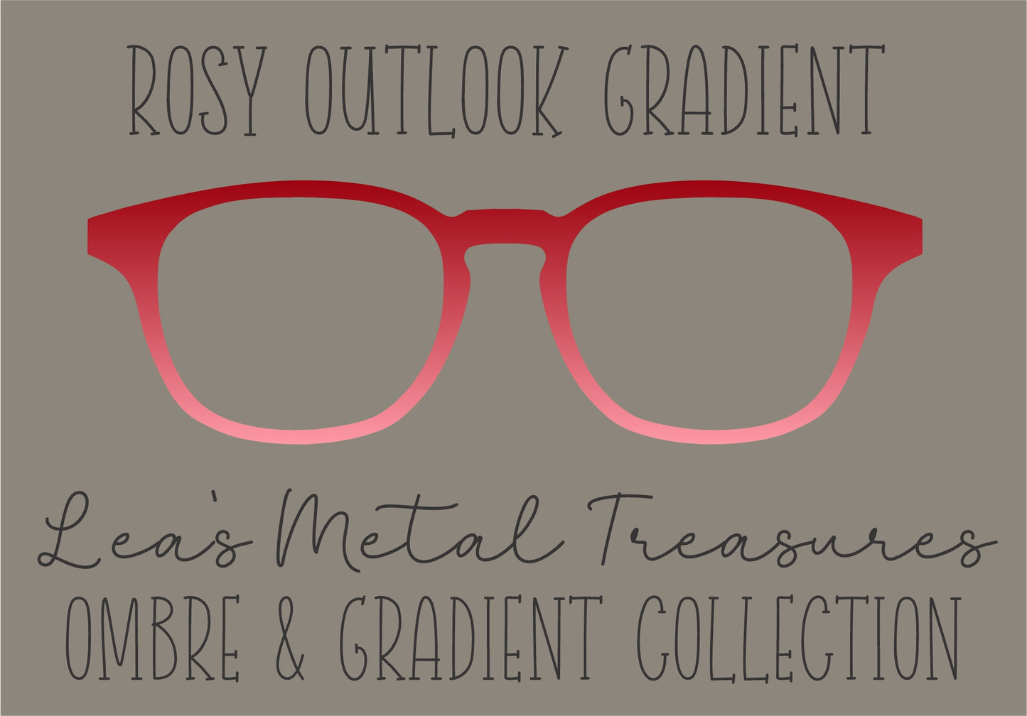 Rosy Outlook Gradient Eyewear Frame Toppers COMES WITH MAGNETS