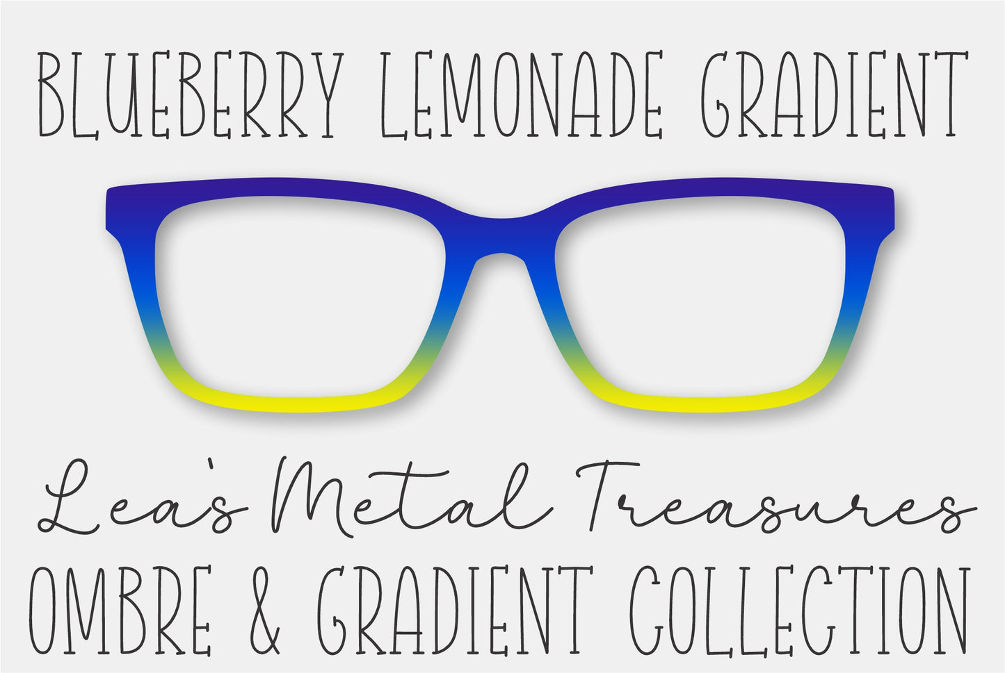 Blueberry Lemonade Gradient Eyewear Frame Toppers COMES WITH MAGNETS