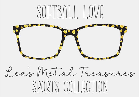 Softball Love Eyewear Frame Toppers COMES WITH MAGNETS