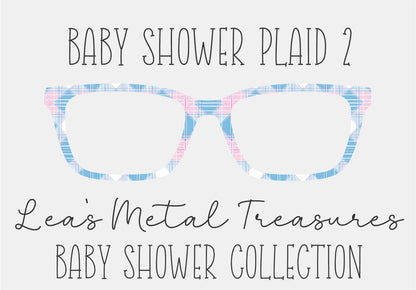 Baby shower Plaid 2 Toppers COMES WITH MAGNETS