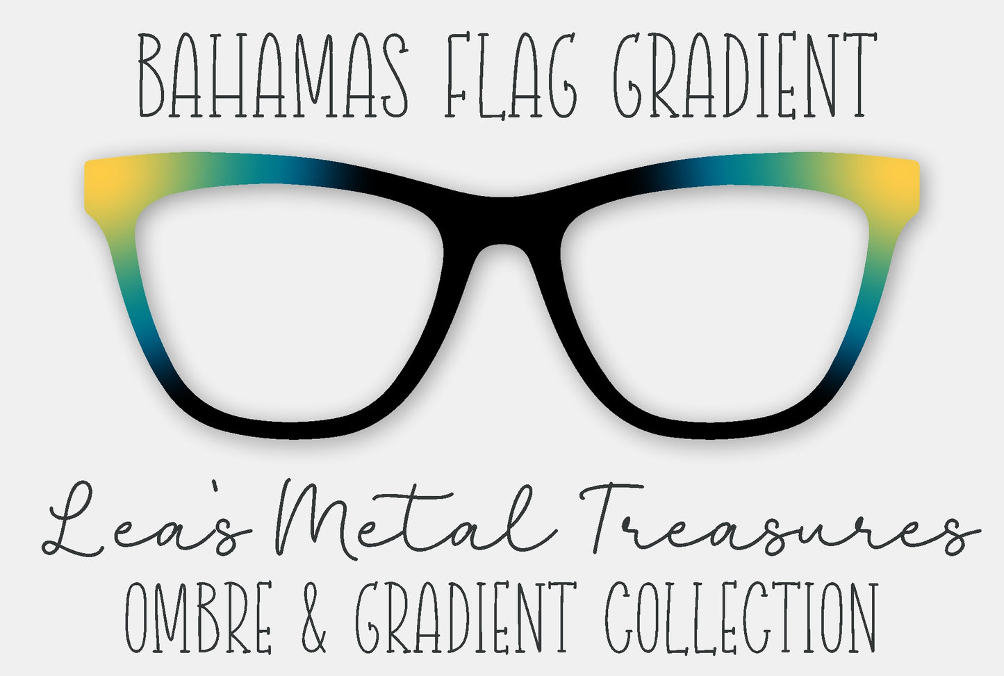 Bahamas Flag Gradient Eyewear Frame Toppers