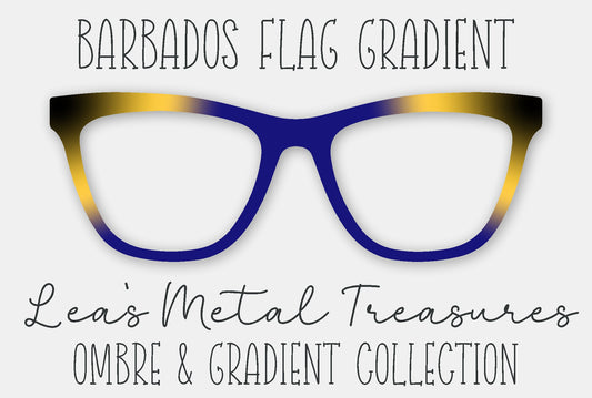 Barbados Flag Gradient Eyewear Frame Toppers