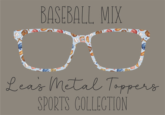 BASEBALL MIX Eyewear Frame Toppers COMES WITH MAGNETS