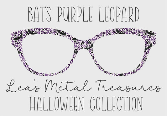 Bats Purple Leopard Eyewear Frame Toppers COMES WITH MAGNETS