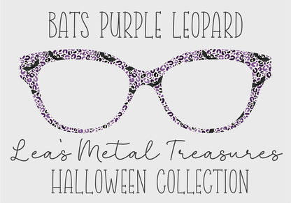 Bats Purple Leopard Eyewear Frame Toppers COMES WITH MAGNETS