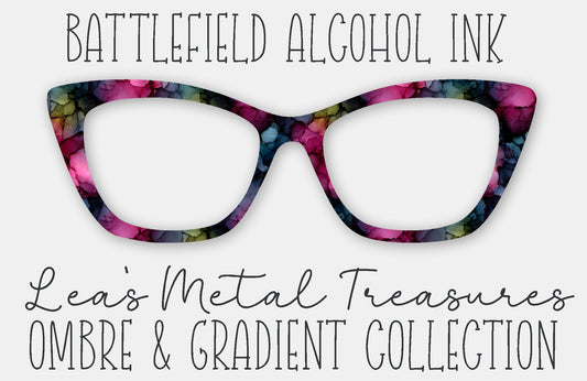 Battlefield Alcohol Ink Eyewear Frame Toppers