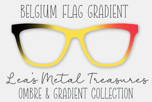 Belgium Flag Gradient Eyewear Frame Toppers