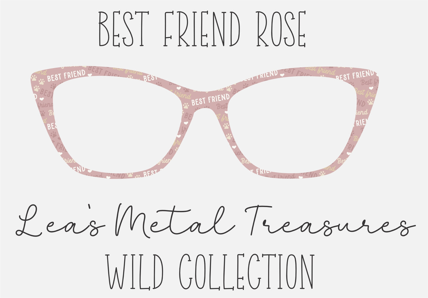 BEST FRIEND ROSE Eyewear Frame Toppers COMES WITH MAGNETS
