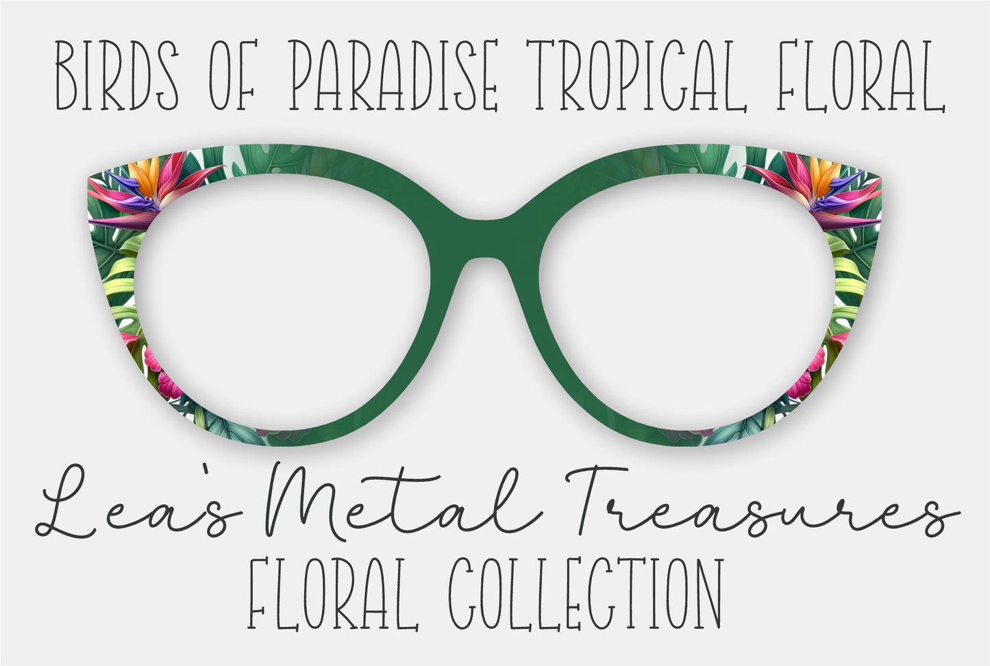 Birds of Paradise Tropical Floral Eyewear Frame Toppers