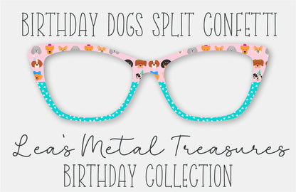 Birthday Dogs Split Confetti Eyewear Frame Toppers