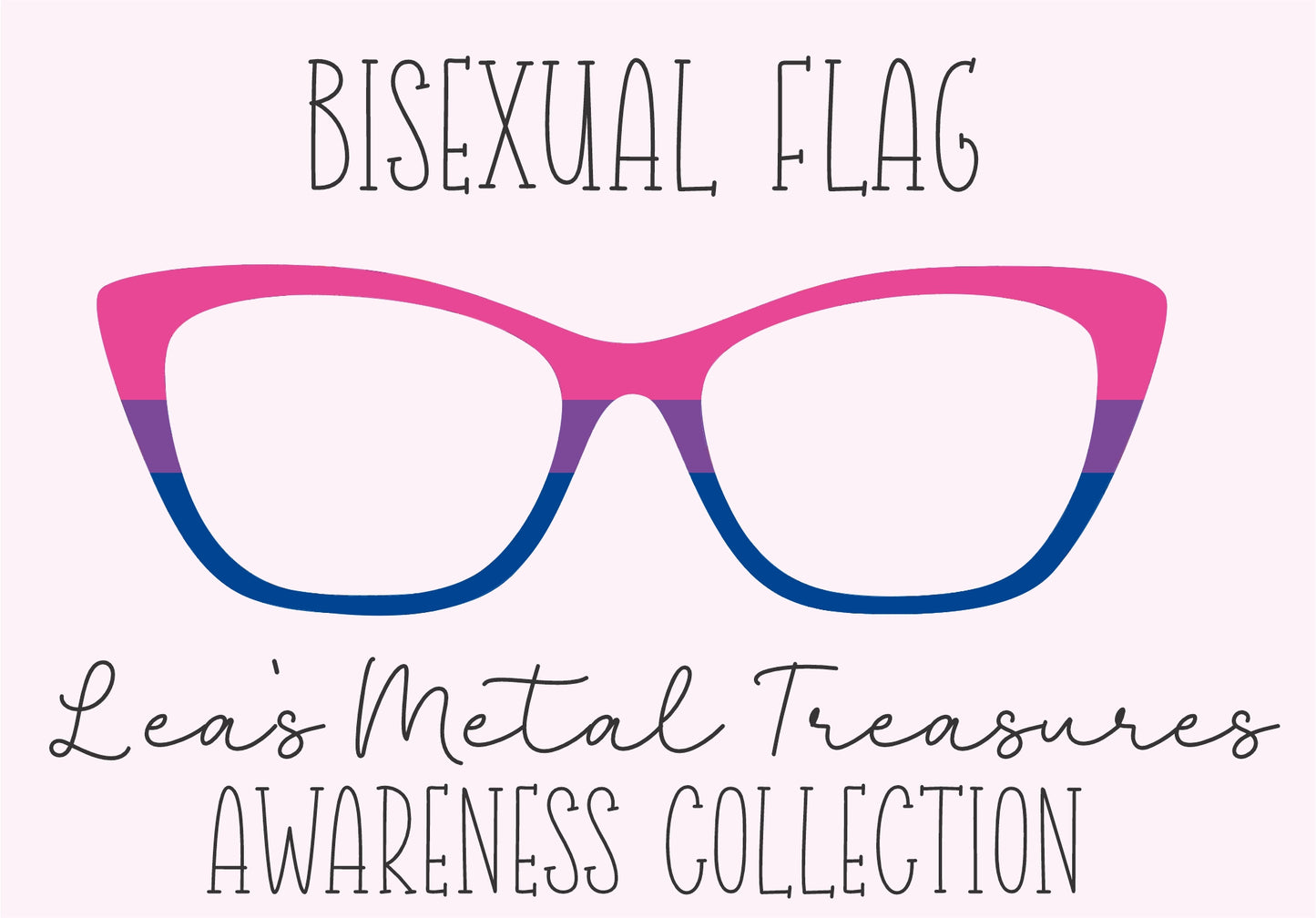 BISEXUAL FLAG Eyewear Frame Toppers COMES WITH MAGNETS