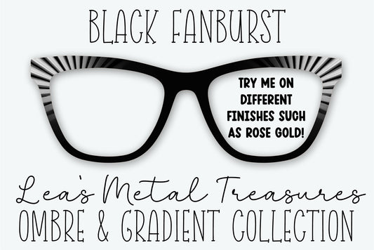 Black Fanburst Eyewear Frame Toppers • JANUARY 2026 TOPPER OF THE MONTH