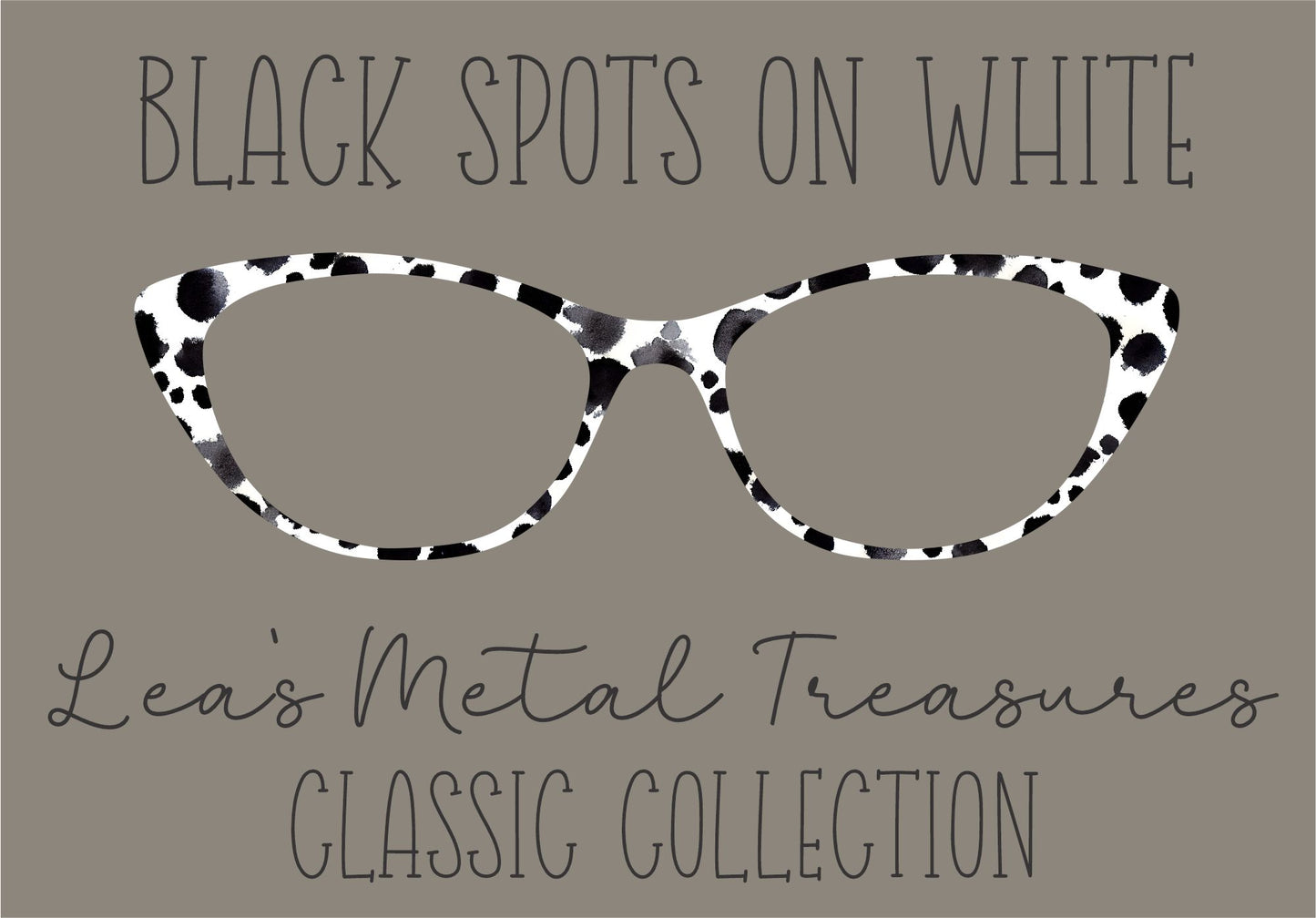 BLACK SPOTS ON WHITE Eyewear Frame Toppers COMES WITH MAGNETS