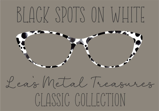 BLACK SPOTS ON WHITE Eyewear Frame Toppers COMES WITH MAGNETS