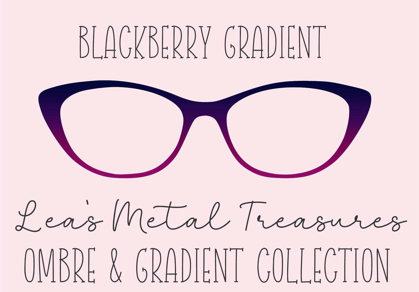 Blackberry Gradient Eyewear Frame Toppers COMES WITH MAGNETS