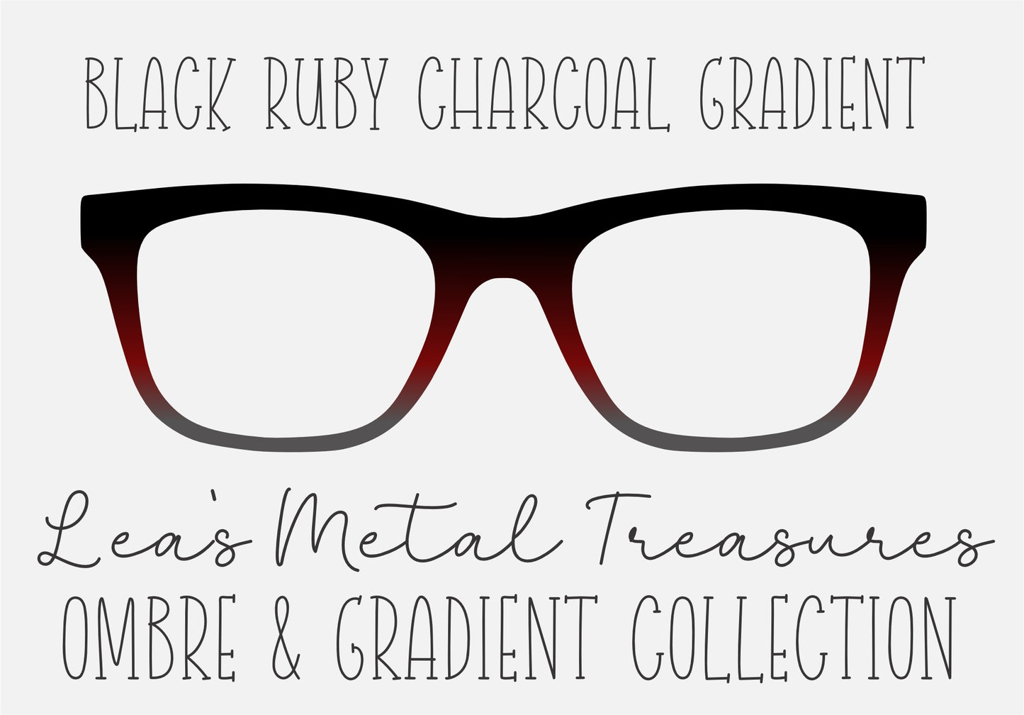 Black ruby charcoal gradient_black-780909-545252 Eyewear Frame Toppers COMES WITH MAGNETS