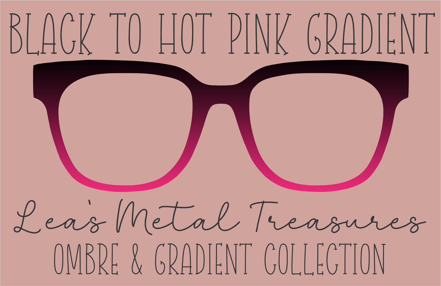 Black to Hot Pink Gradient Eyewear Frame Toppers