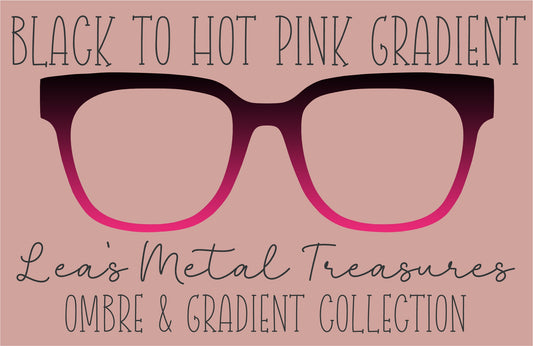 Black to Hot Pink Gradient Eyewear Frame Toppers