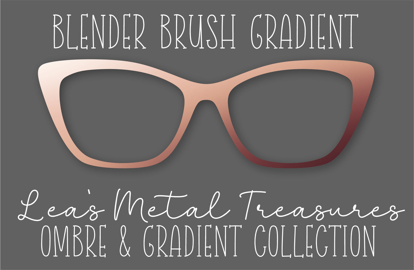 Blender Brush Gradient Eyewear Frame Toppers COMES WITH MAGNETS