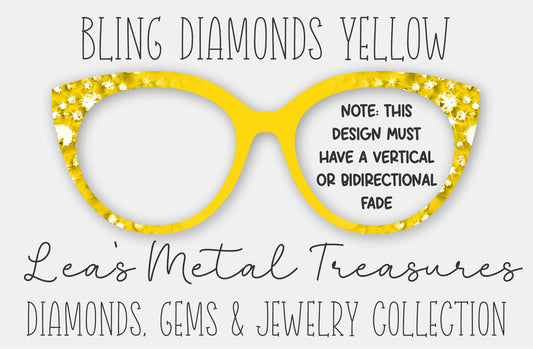 Bling Diamonds Yellow • Magnetic Eyeglasses Toppers