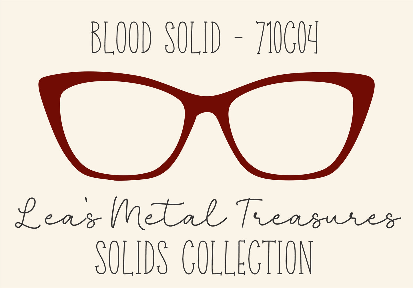 BLOOD SOLID 710C04 Eyewear Frame Toppers COMES WITH MAGNETS