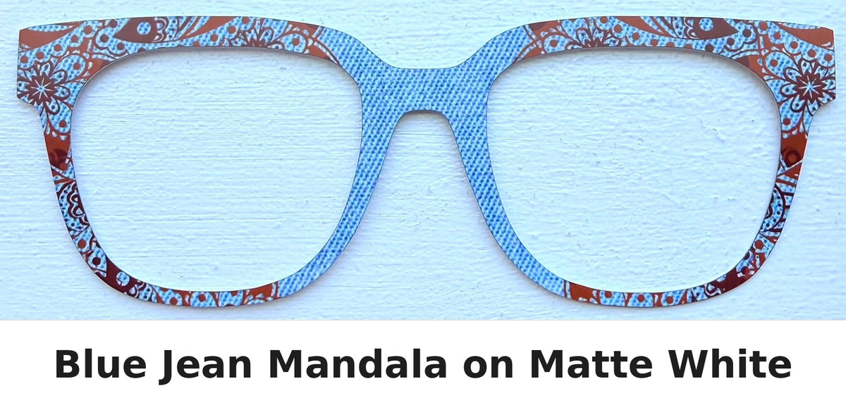 BLUE JEAN MANDALA Eyewear Frame Toppers SEPTEMBER 2026 TOPPER OF THE MONTH