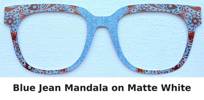 BLUE JEAN MANDALA Eyewear Frame Toppers SEPTEMBER 2026 TOPPER OF THE MONTH