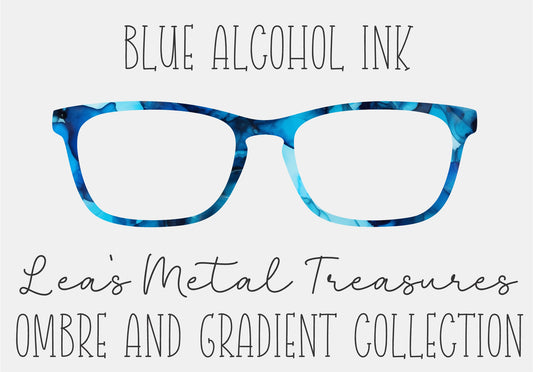 BLUE ALCOHOL INK Eyewear Frame Toppers COMES WITH MAGNETS