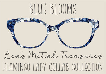 Blue Blooms Magnetic Eyeglasses Topper • Flamingo Lady Collab
