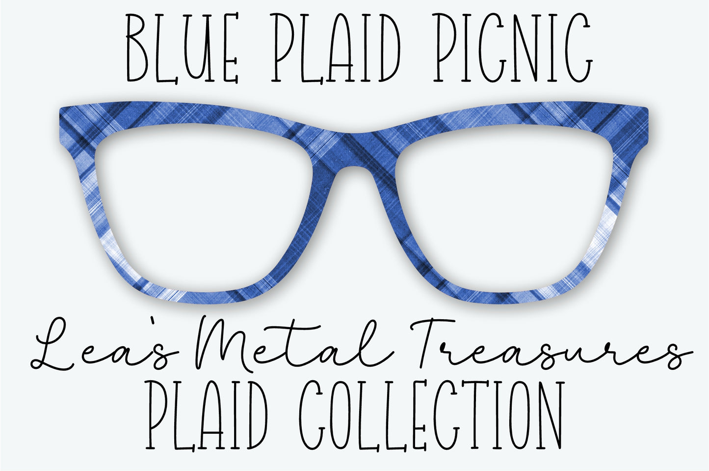 BLUE PLAID PICNIC Eyewear Frame Toppers SEPTEMBER 2026 TOPPER OF THE MONTH