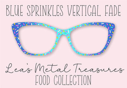 Blue Sprinkles Vertical Fade Eyewear Frame Toppers