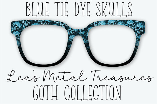BLUE TIE DYE SKULLS Eyewear Frame Toppers