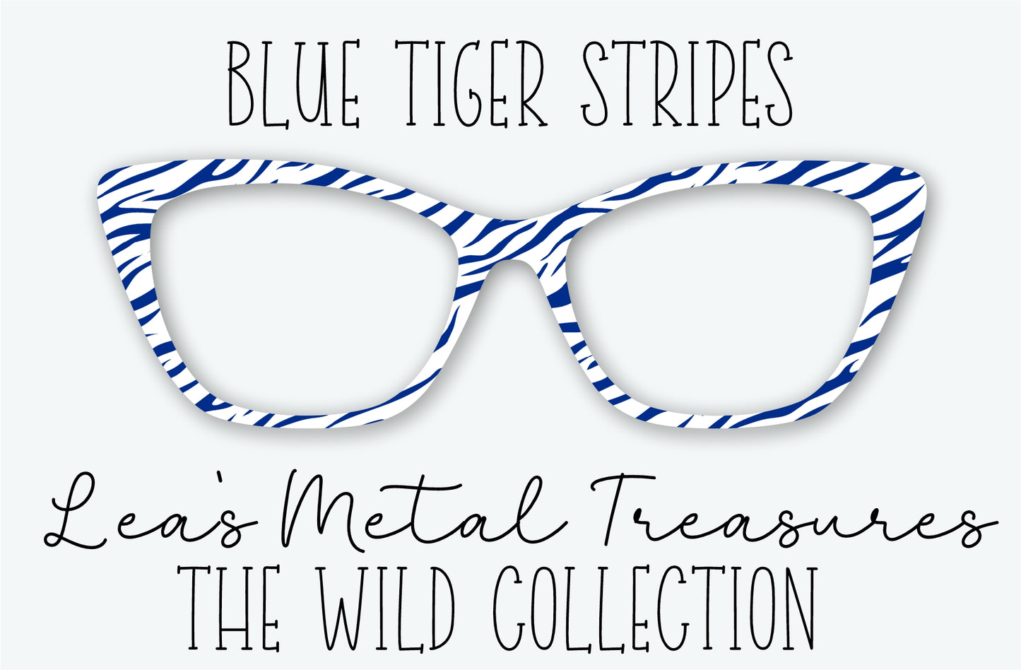Blue Tiger Stripes Eyewear Frame Toppers