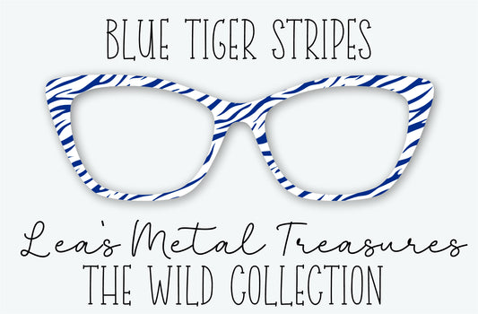Blue Tiger Stripes Eyewear Frame Toppers